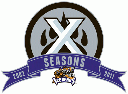 knoxville ice bears 2011 anniversary logo v2 iron on heat transfer